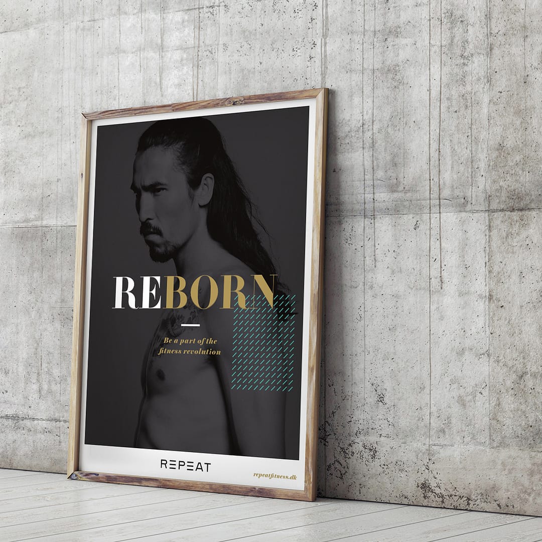 poster mock up, concrete wall background, 3d illustration
